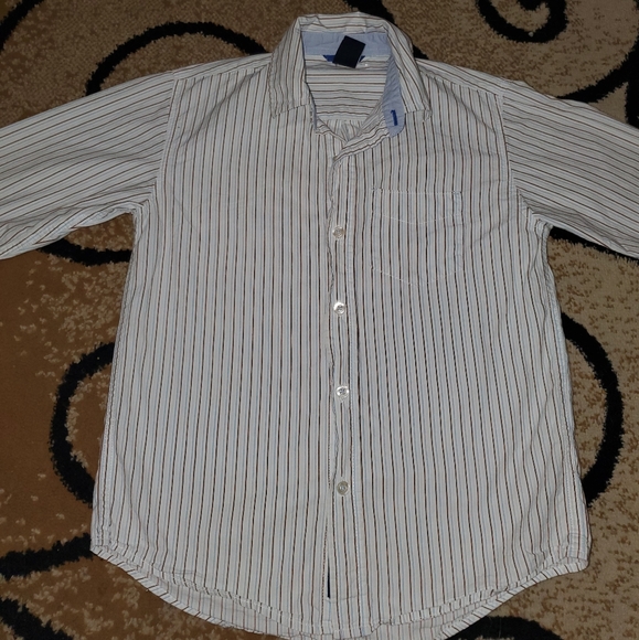 ❤ Gap long sleeve button up blue and brown shirt - Picture 3 of 3